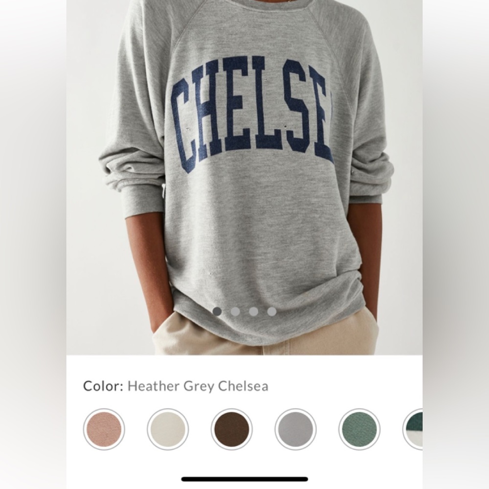 SOLD Free People  - Retro Brand Sweatshirt - Chelsea  - Gray/Navy XS